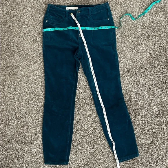Anthropologie: Teal Corduroy Pants - Picture 2 of 6